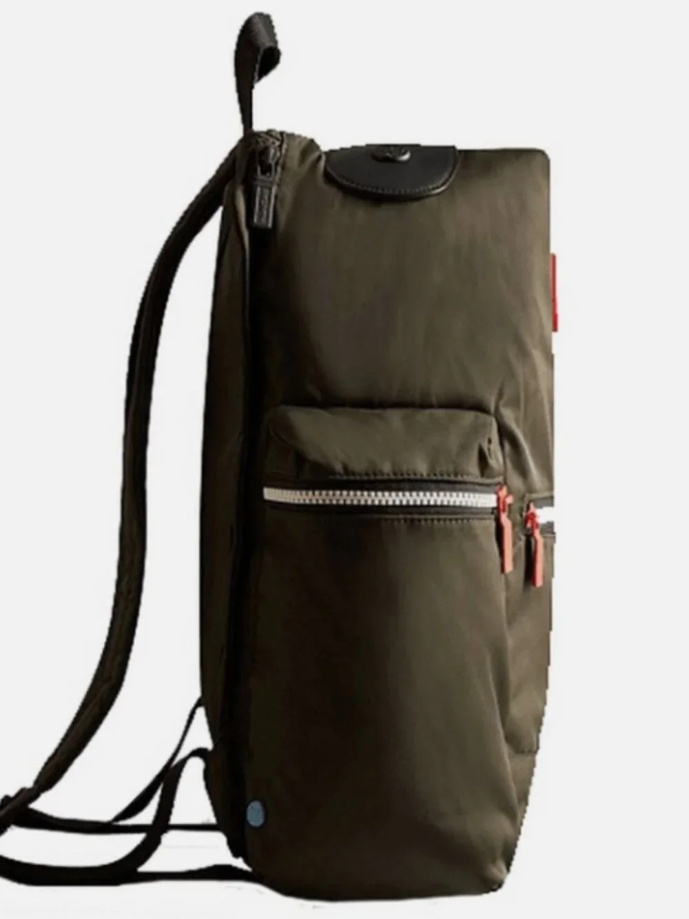 Hunter Unisex Nylon Large Top clip Backpack - Dark Olive Green - Picture 4 of 8